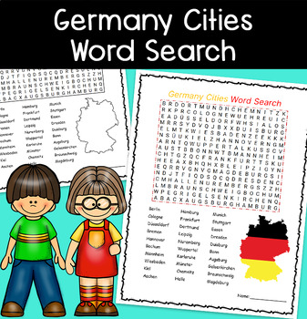 Preview of Germany Cities Word Search Puzzle