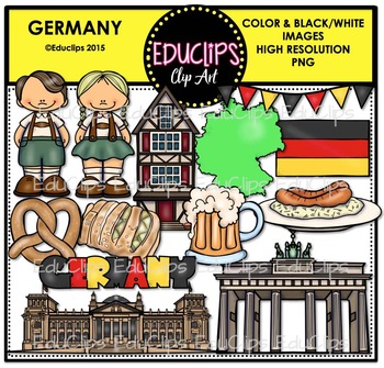 Preview of Germany Clip Art Bundle {Educlips Clipart}