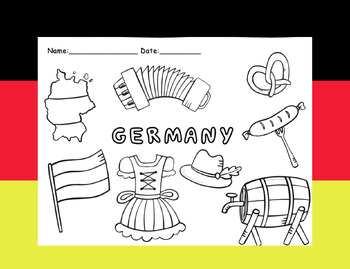 Preview of Germany Coloring Page for Kids - Printable