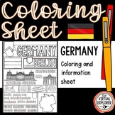 Germany Graphic Organizer & Coloring Pages - Germany Count