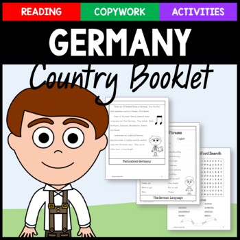 Preview of Germany Copywork, Activities, and Country Booklet