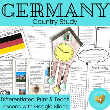 Preview of Germany Country Study - Print & Teach Lesson - Reading Passages & Activity Pages