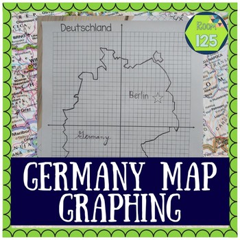 Preview of Germany Map Outline Coordinate Graphing Picture