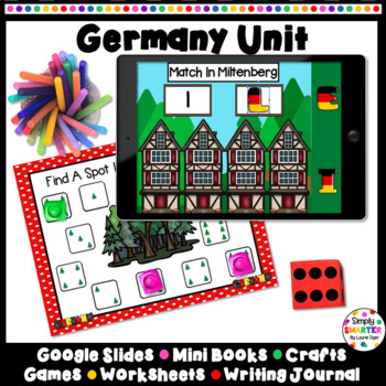 Preview of Germany Print And Digital Kindergarten Math, Literacy, and Social Studies Unit
