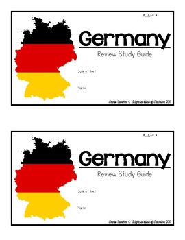 Preview of Germany: Review Study Guide Booklet