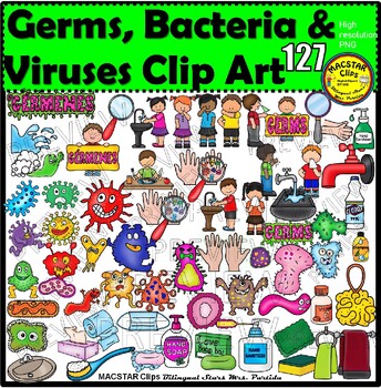 Preview of Germs, Bacteria & Viruses  ClipArt