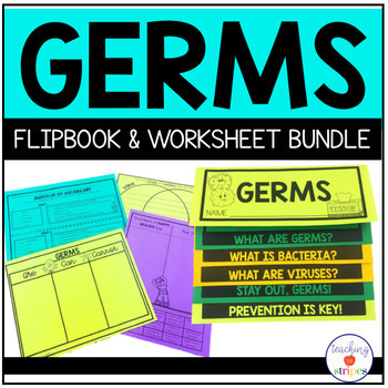 Preview of Germs Flip Book and Worksheet Bundle | Printable and Digital