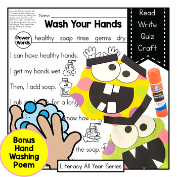 Preview of Germs- Hand Washing - Literacy & Craft