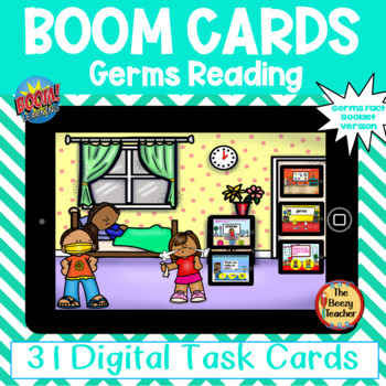 Preview of Germs Reading BOOM Cards Digital Task Cards