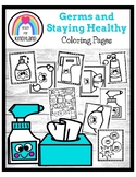 Germs, Soap / Staying Healthy Coloring Pages Booklet: Sani