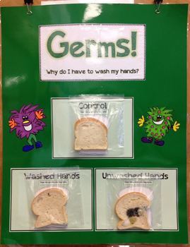 Preview of Germs!  Why do I have to wash my hands? FUN EXPERIMENT to do AT HOME or SCHOOL!