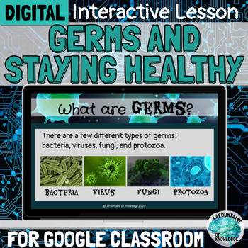 Preview of Germs and Staying Healthy Interactive Lesson for Google Classroom