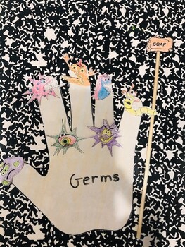 Preview of Germs on Your Hand Craft & Quiz