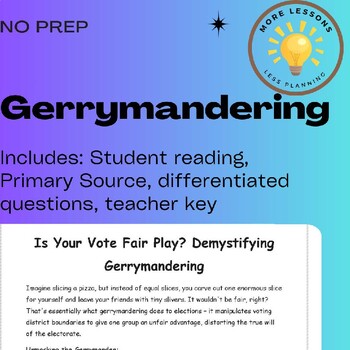 gerrymandering reading and questions homework