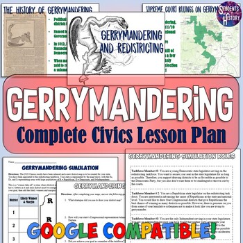 Preview of Gerrymandering and Redistricting Lesson Plan