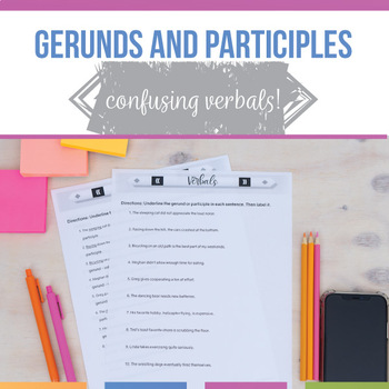 Preview of Gerund and Participle Activities, Worksheets, and Presentation