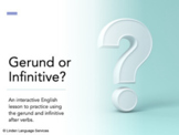 Gerund or Infinitive? Interactive ESL Lesson with Conversa