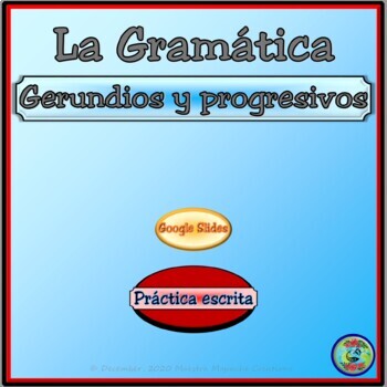 Preview of Gerunds And Progressive Participles Google Slides Note Taking Activities