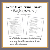 Gerunds and Gerund Phrases Worksheets