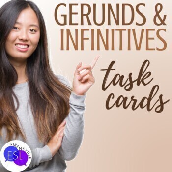 Preview of Gerunds and Infinitives for Adult ESL Grammar - Task Cards