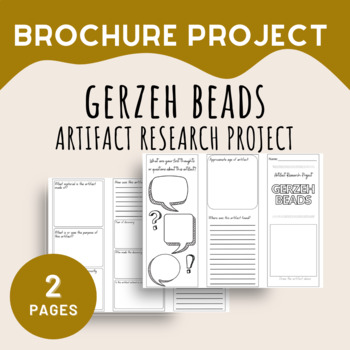 Preview of Gerzeh Beads Ancient Artifact Research Brochure, PDF, 2 Pages