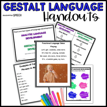 Preview of Gestalt Language Handouts and Ideas (No Prep Printables & Visuals)