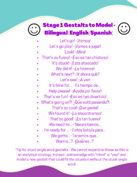 Preview of Gestalt Language Processing - Bilingual Stage 1 Gestalt Language Phrase Models