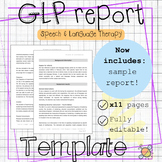Gestalt Language Processing report template | GLP | Autism