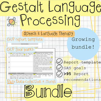 Preview of Gestalt Language Processing BUNDLE | IEP Goals, recommendations | Speech therapy