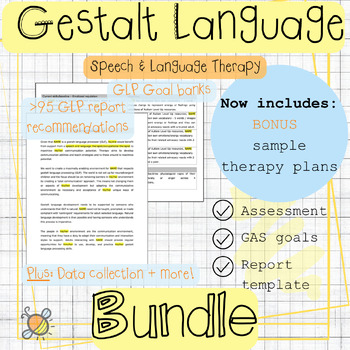 Preview of Gestalt Language Processing GLP GROWING BUNDLE | IEP Goals | Speech therapy