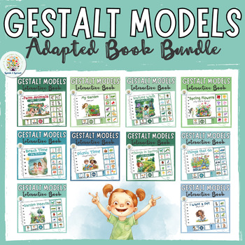Preview of Gestalt Models Adapted Books w/ Sentence Strips Bundle (Print & Laminate)