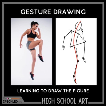Preview of Gesture Drawing. Figure drawing art lesson, presentation + Demo video