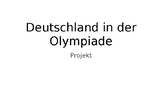 Gesundheit and Sport Projekt- Deutschland in der Olympiade