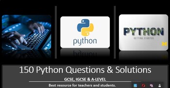 Preview of Get 150 Exciting Python Questions & Solutions - for teachers and students!!!