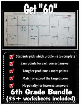 Preview of Get "60" - 6th Grade Bundle