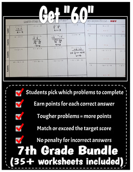 Preview of Get "60" - 7th Grade Bundle