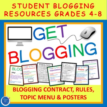 Preview of Student Blogging Writing Blogs Activity | Contract Rules Topics Journal