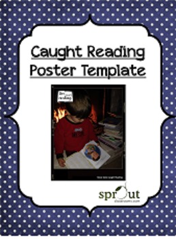 Preview of Get Caught Reading Poster Template