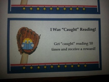 Preview of Get Caught Reading Reward Cards
