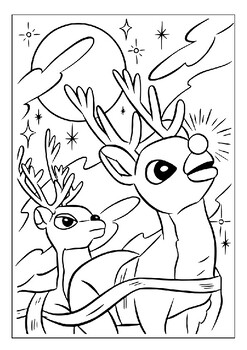 reigndeer coloring pages