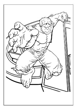 incredible hulk pictures to color