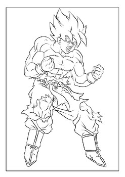 Super Saiyan Gokuu Coloring Pages - Free Printable Coloring Pages