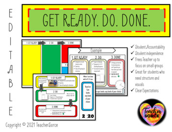 Preview of Get Ready Do Done Executive Functioning Organizers