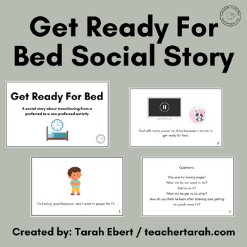 Preview of Get Ready For Bed Social Story