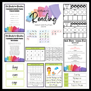 Preview of Get Ready For Reading - A Systematic Synthetic Phonics Program (Initial Code)