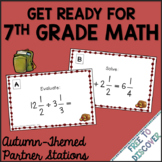 Get Ready for 7th Grade Math Autumn Back to School | Dista
