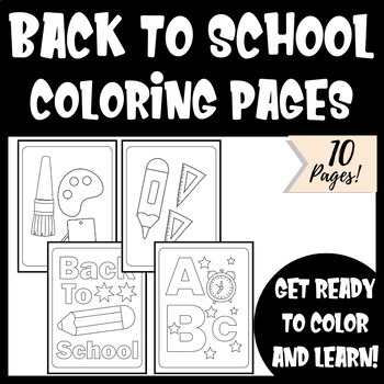 Get Ready for Back to School with fun Coloring Pages! | digital resource