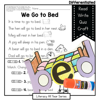 Preview of Get Ready for Bed - B and D Reversals - Literacy & Craft