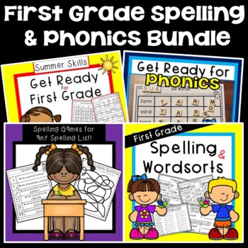 Preview of Get Ready for First Grade, Phonics, and Spelling Bundle 30% OFF!!!