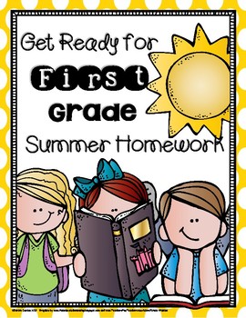 Preview of Get Ready for First Grade Weekly Summer Homework
